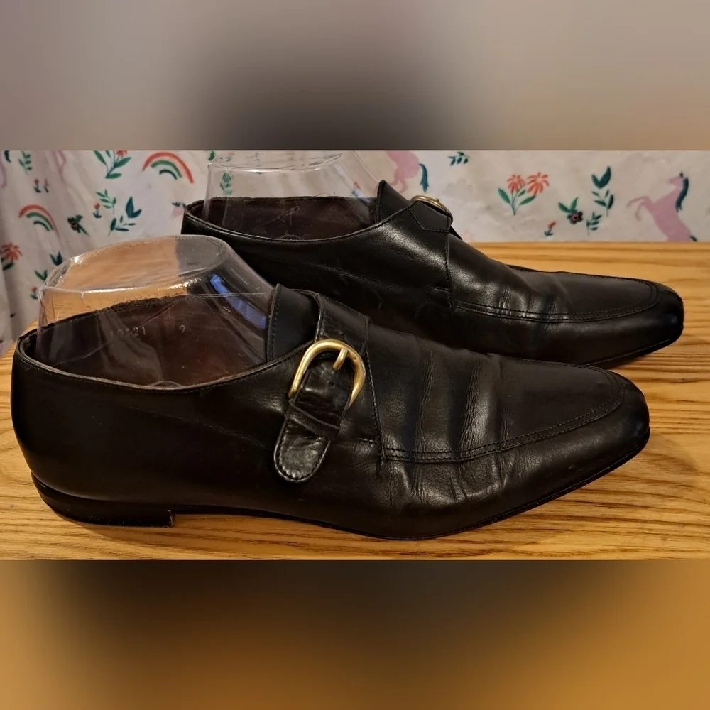 Vintage Duccio Del Duca Black Leather Business Casual Work Loafer Shoe SZ 9